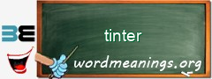 WordMeaning blackboard for tinter